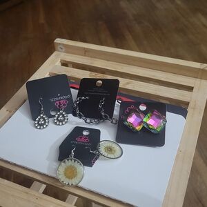 Paparazzi Silver and Vibrant Earrings Collection